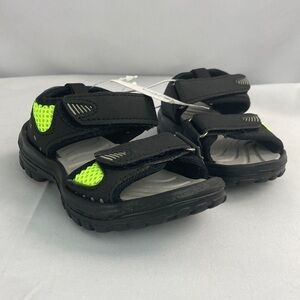 Capelli black and neon yellow waterproof Velcro sandals 7